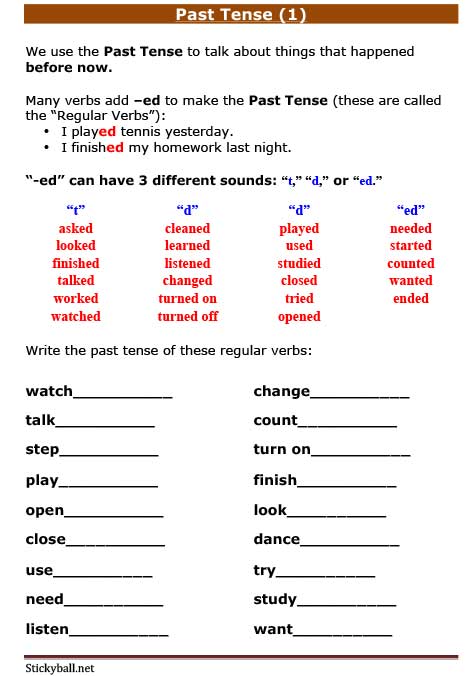 Past Tense Worksheets Esl Worksheets Games4esl English Esl Worksheets 