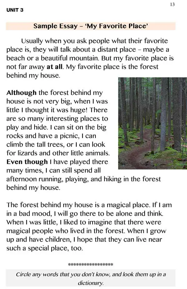 describe a beautiful place essay