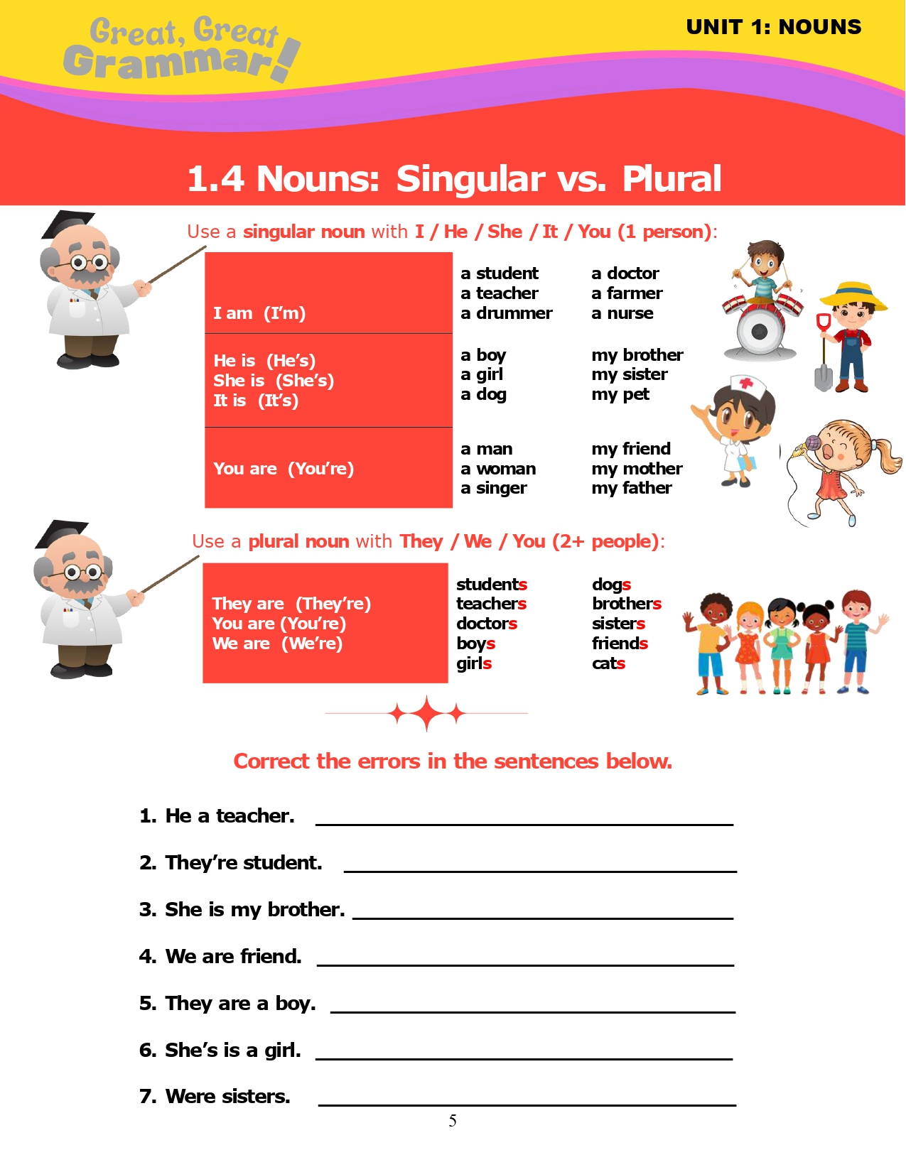 Read more about the article ESL Grammar: NOUNS (4) – Review of Singular & Plural Nouns