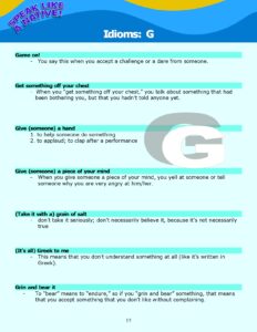 Read more about the article Idioms: “G” – Definitions and Review