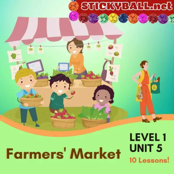 Beginner Online ESL Curriculum – Level 1, Unit 5 – “Farmers’ Market”