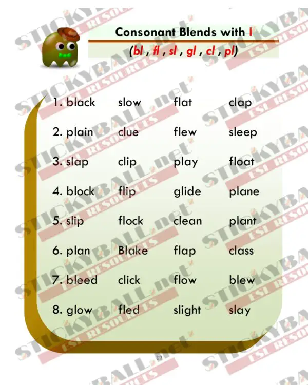 Phonics Monster: Book 4 (Consonant Blends & Digraphs)