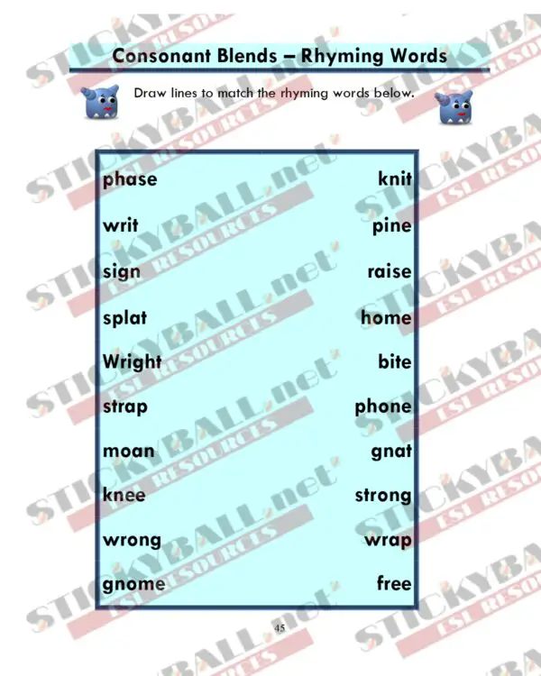 Phonics Monster: Book 4 (Consonant Blends & Digraphs)