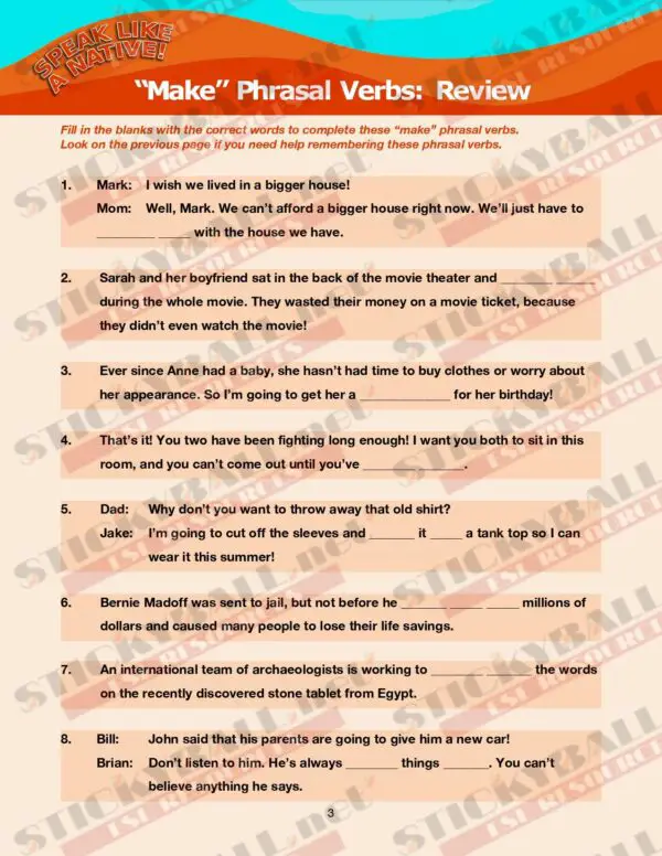 Speak Like a Native! - Phrasal Verbs