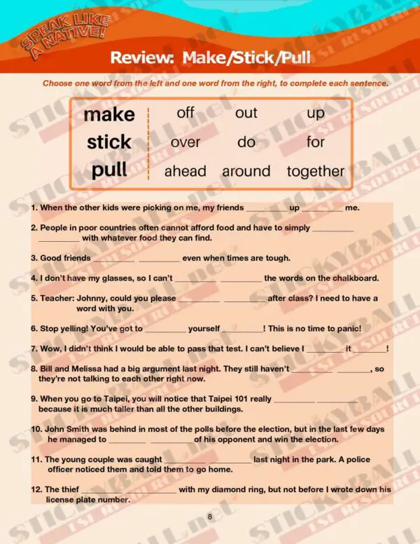 Speak Like a Native! - Phrasal Verbs