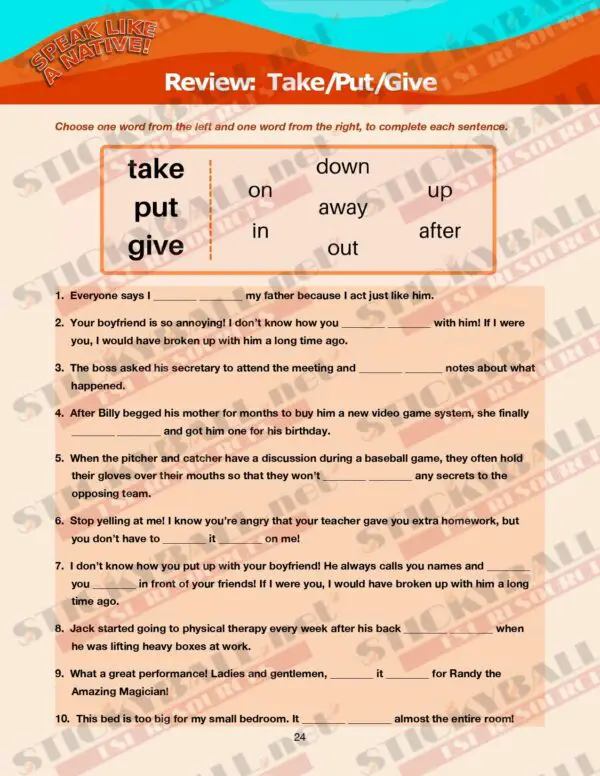 Speak Like a Native! - Phrasal Verbs