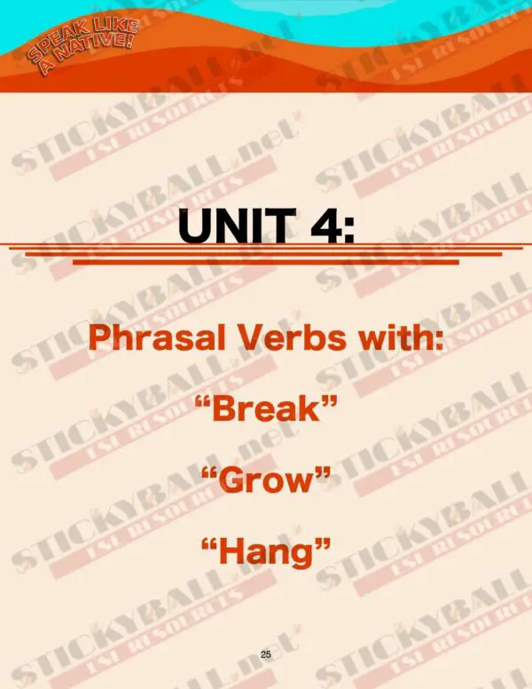 Speak Like a Native! - Phrasal Verbs