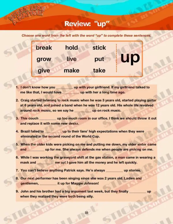 Speak Like a Native! - Phrasal Verbs