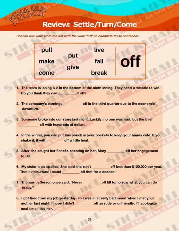 Speak Like a Native! - Phrasal Verbs