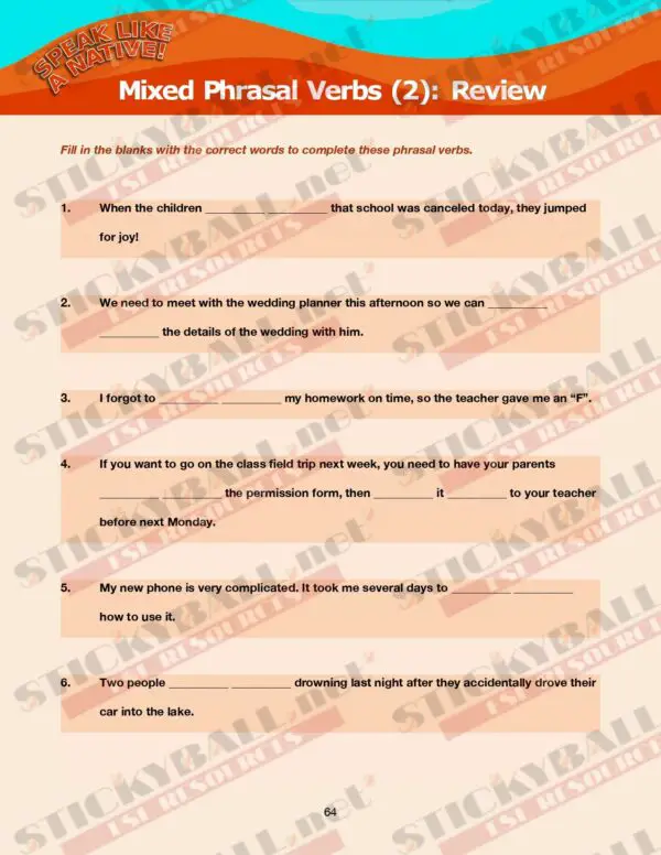 Speak Like a Native! - Phrasal Verbs