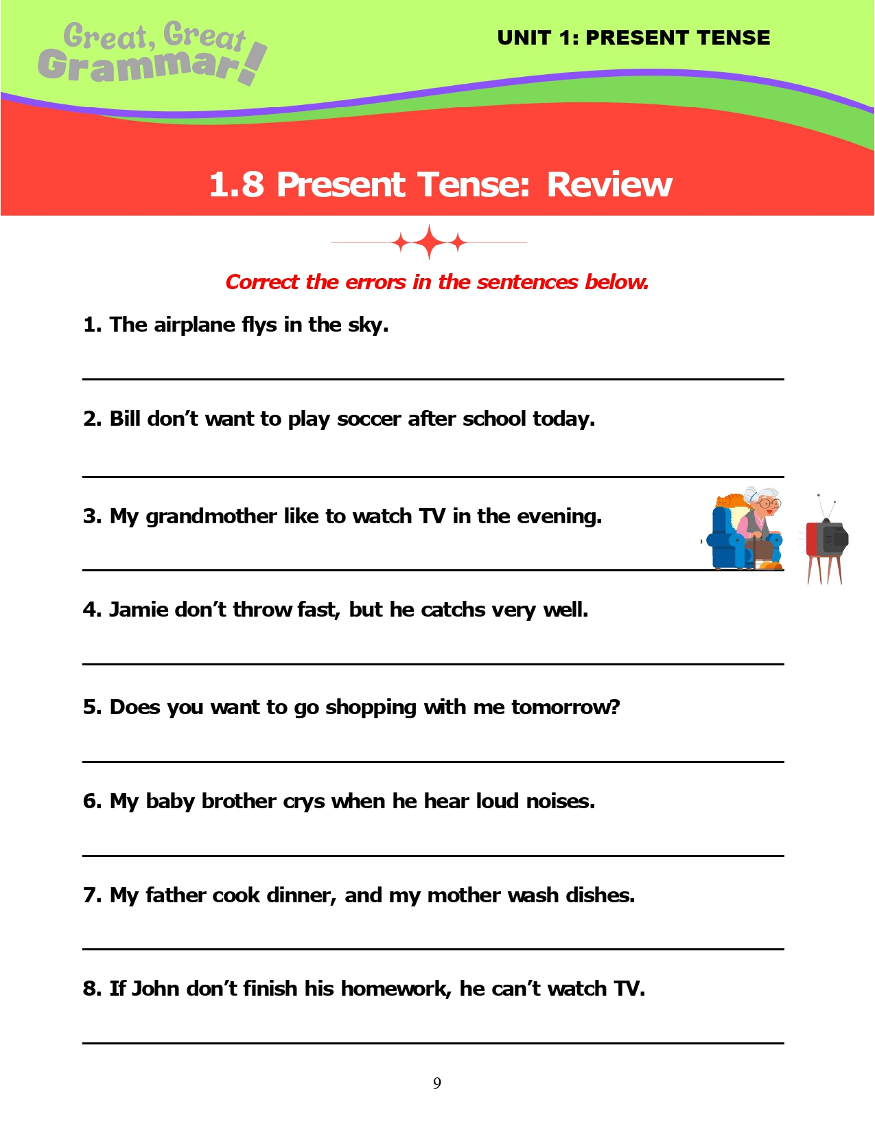 Read more about the article ESL Grammar: PRESENT TENSE (8) – Error Correction