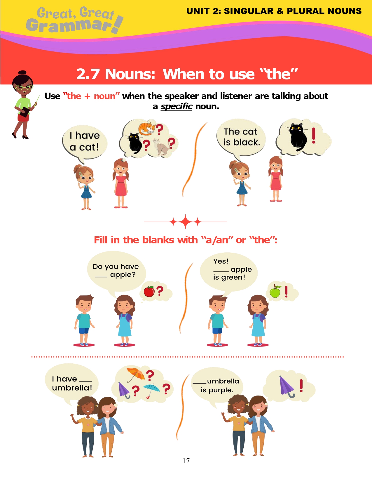 Read more about the article ESL Grammar: ARTICLES (a/an/the) – When to use “the”