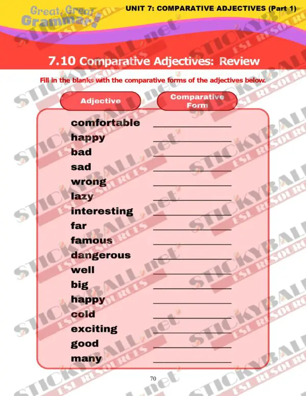 Great, Great Grammar! - Book 1: Parts of Speech