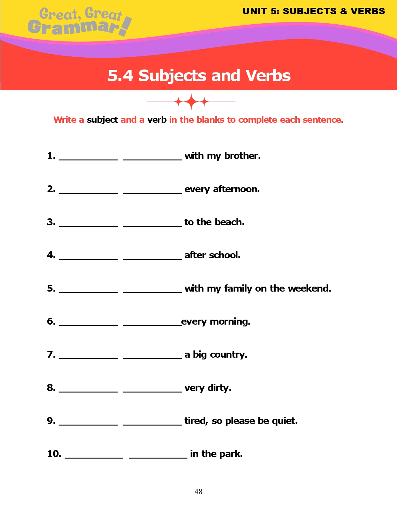 Read more about the article ESL Grammar: SUBJECTS AND VERBS (4) – Review Lesson #2