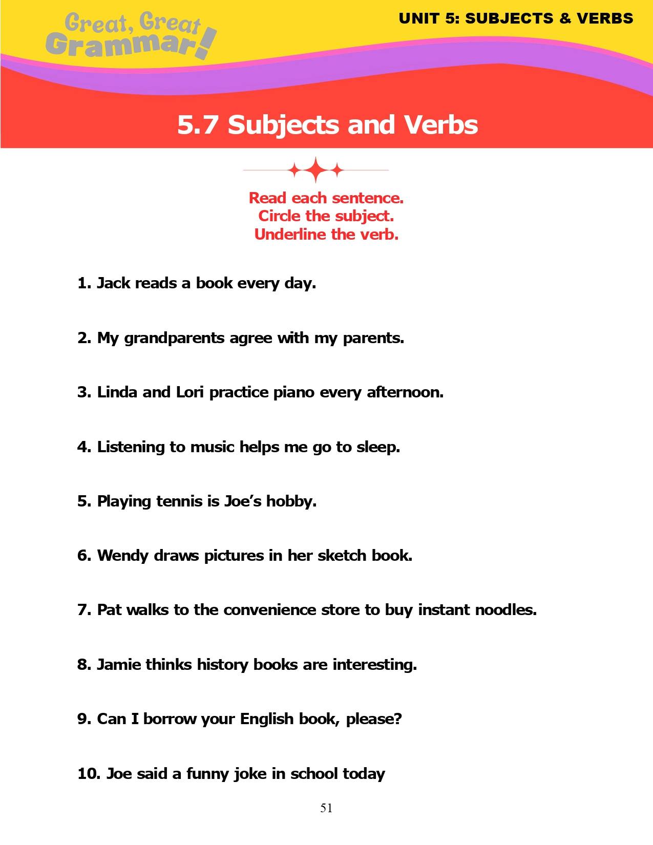 Read more about the article ESL Grammar: SUBJECTS AND VERBS (6) – Review Lesson #3