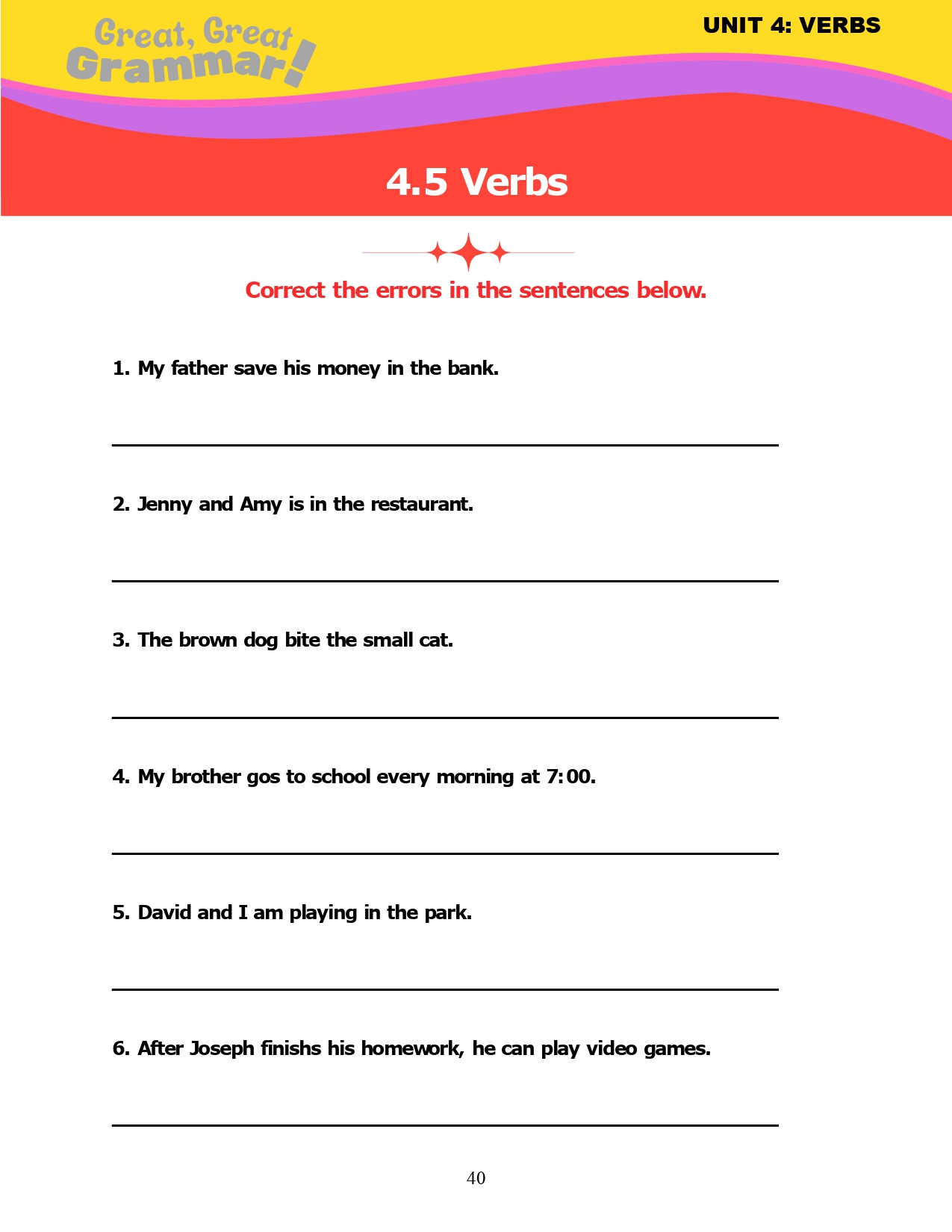 Read more about the article ESL Grammar: VERBS (5) – Error Correction