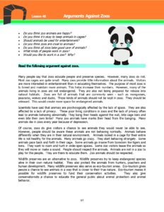 Read more about the article Adult ESL Lesson: Arguments Against Zoos (Advanced)